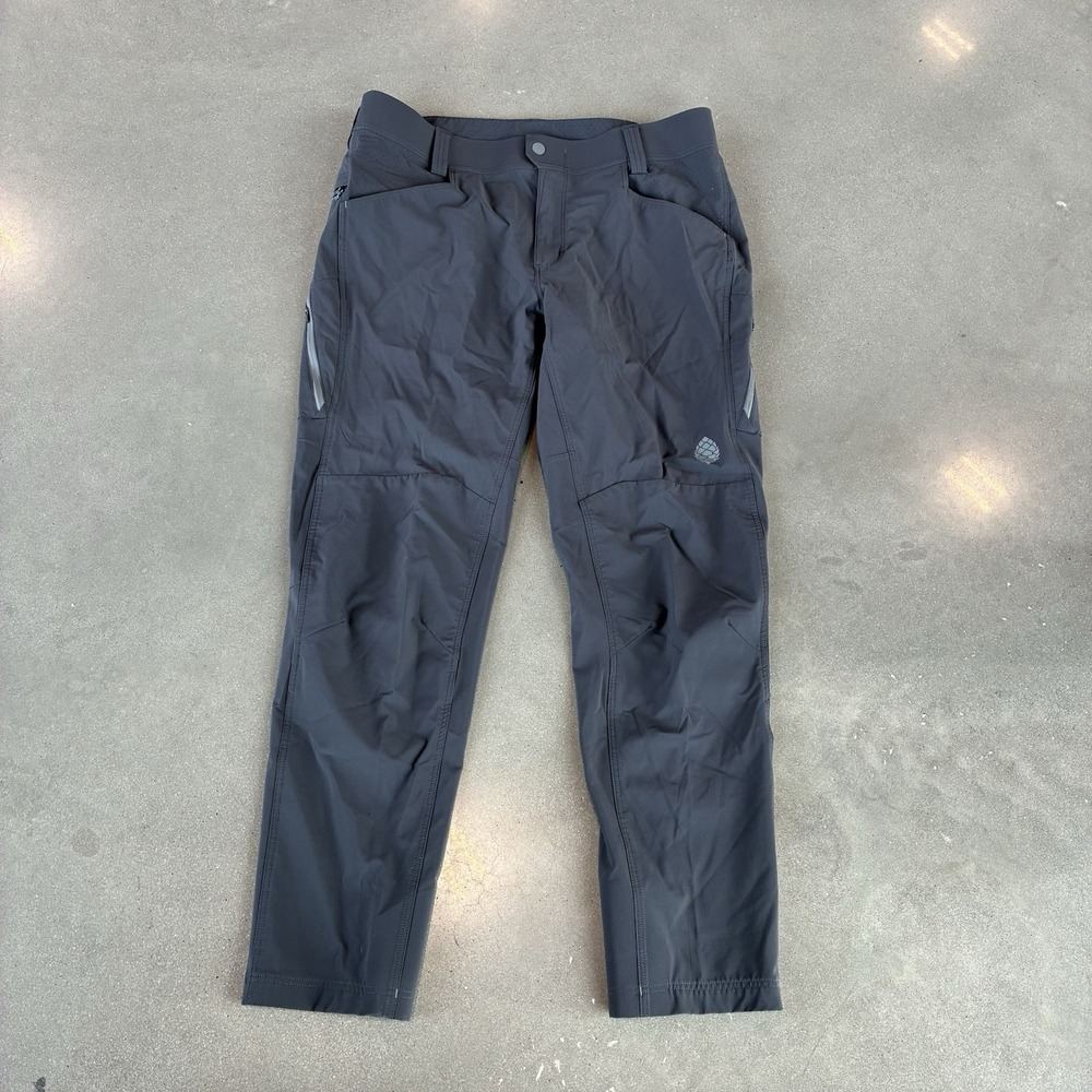 Stio Mens Pinedale Pants Mens 38R Tech Gray Hiking Outdoor Belted Stretch